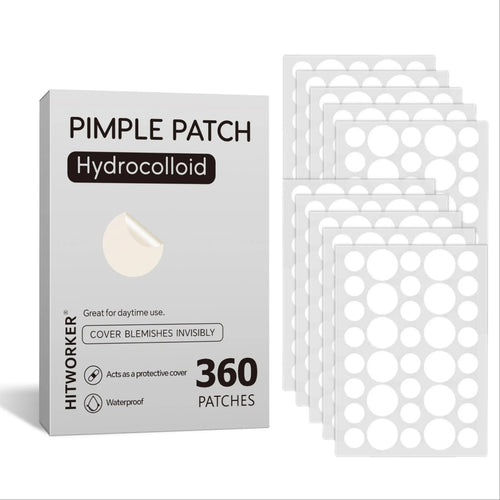 Hydrocolloid Pimple Patch, 360Pcs/Box Acne-Covering Stickers, Spot Cover Stickers for Face and Skin, Skin Care Products for Women & Men, Blemish Patches, Blemish Barrier Patches